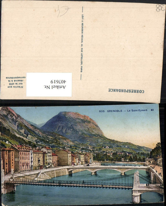 407619,Rhone-Alpes Isere Grenoble Saint-Eynard Brücken Bergkulisse