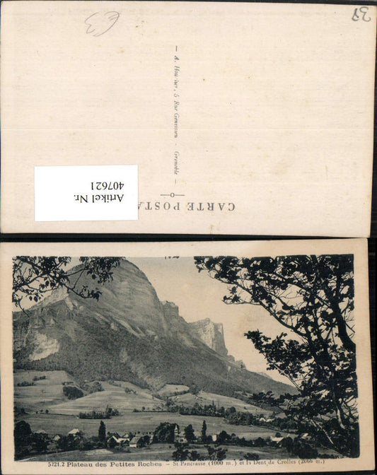 407621,Rhone-Alpes Isere St Pancrasse et la Dent de Crolles Totale Bergkulisse