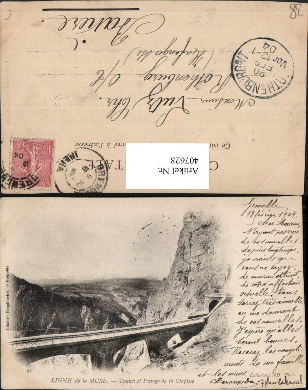 407628,Rhone-Alpes Isere Ligne de la Mure Tunnel et Passage de la Clapisse Brücke