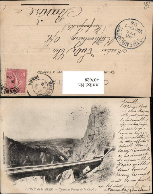 407628,Rhone-Alpes Isere Ligne de la Mure Tunnel et Passage de la Clapisse Brücke