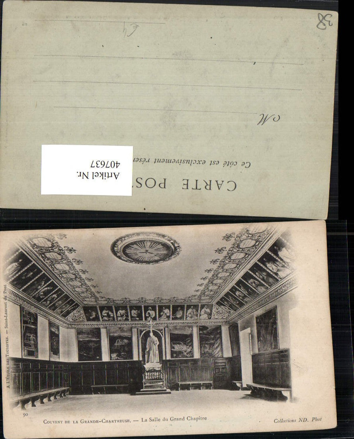 407637,Rhone-Alpes Isere Couvent de la Grande Chartreuse Salle du Grand Chapitre Saal