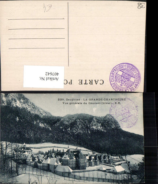 407642,Rhone-Alpes Isere Grande Chartreuse Couvent Kloster Winterbild