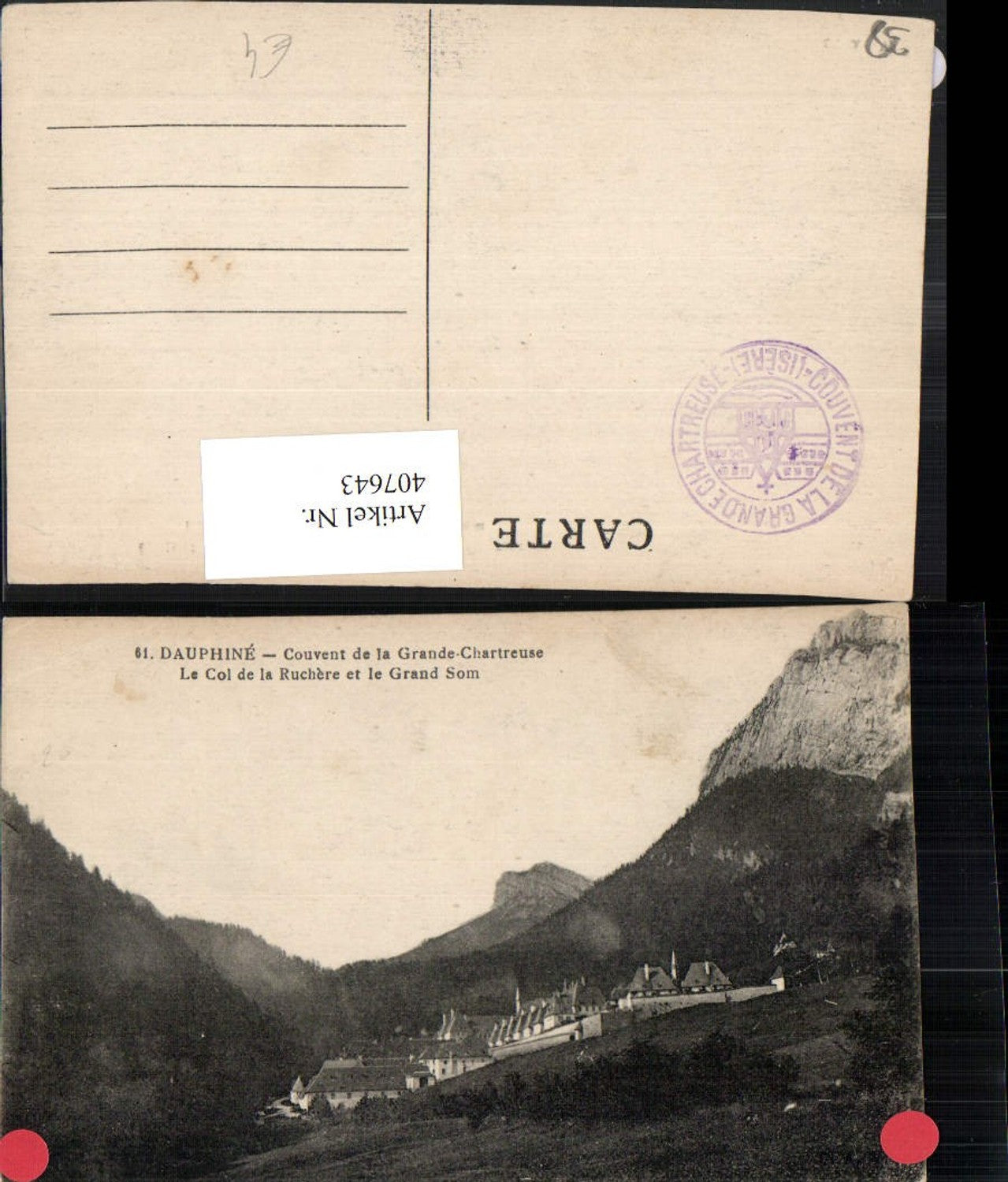 407643,Rhone-Alpes Isere Couvent de la Grande Chartreuse Kloster