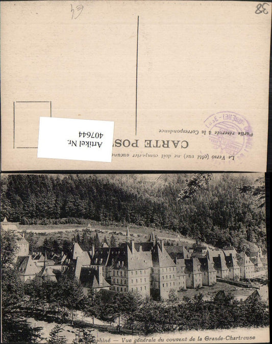 407644,Rhone-Alpes Isere Grande Chartreuse Vue generale de Couvent Kloster