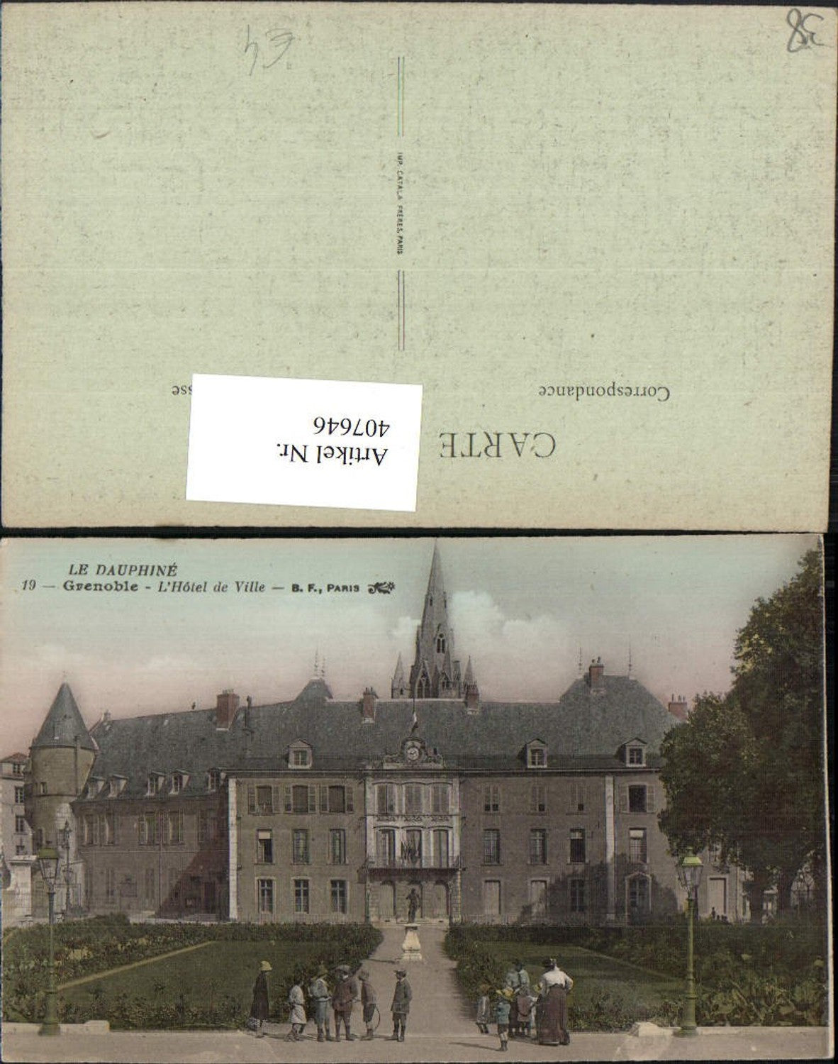 407646,Rhone-Alpes Isere Grenoble L'Hotel de Ville Rathaus