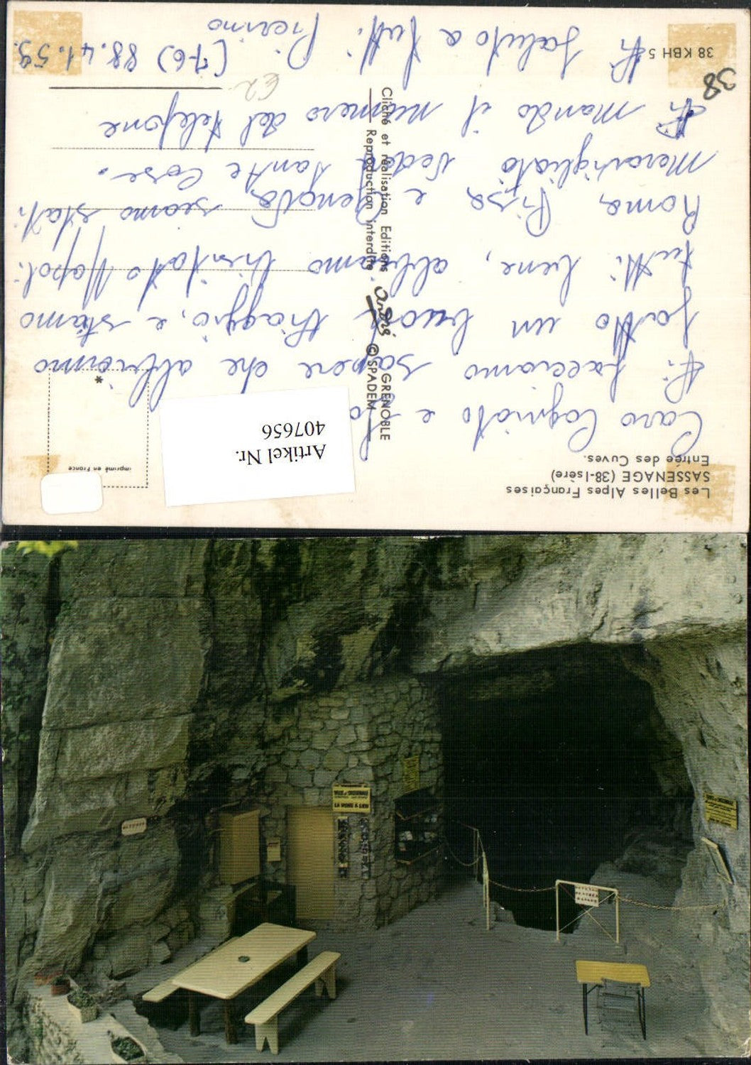 407656,Rhone-Alpes Isere Sassenage Entree des Cuves Höhle