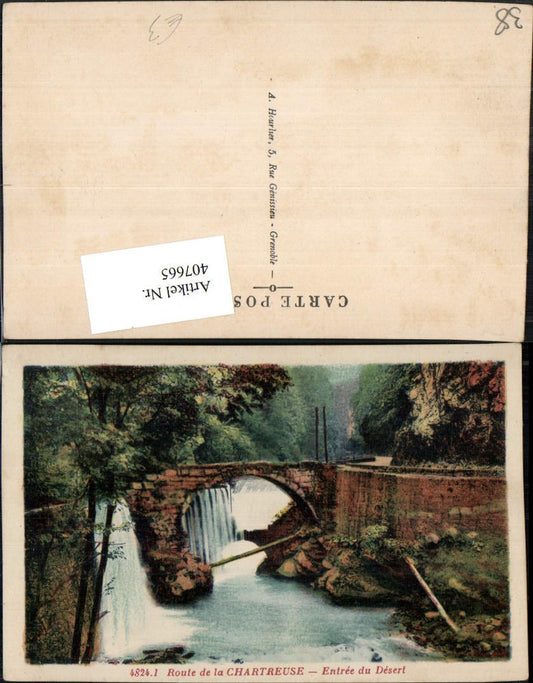 407665,Rhone-Alpes Isere Route de la Chartreuse Entree du Desert Wasserfall