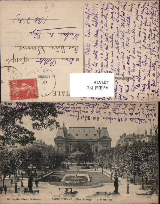 407676,Rhone-Alpes Loire Saint-Etienne Place Marengo Prefecture Gebäude