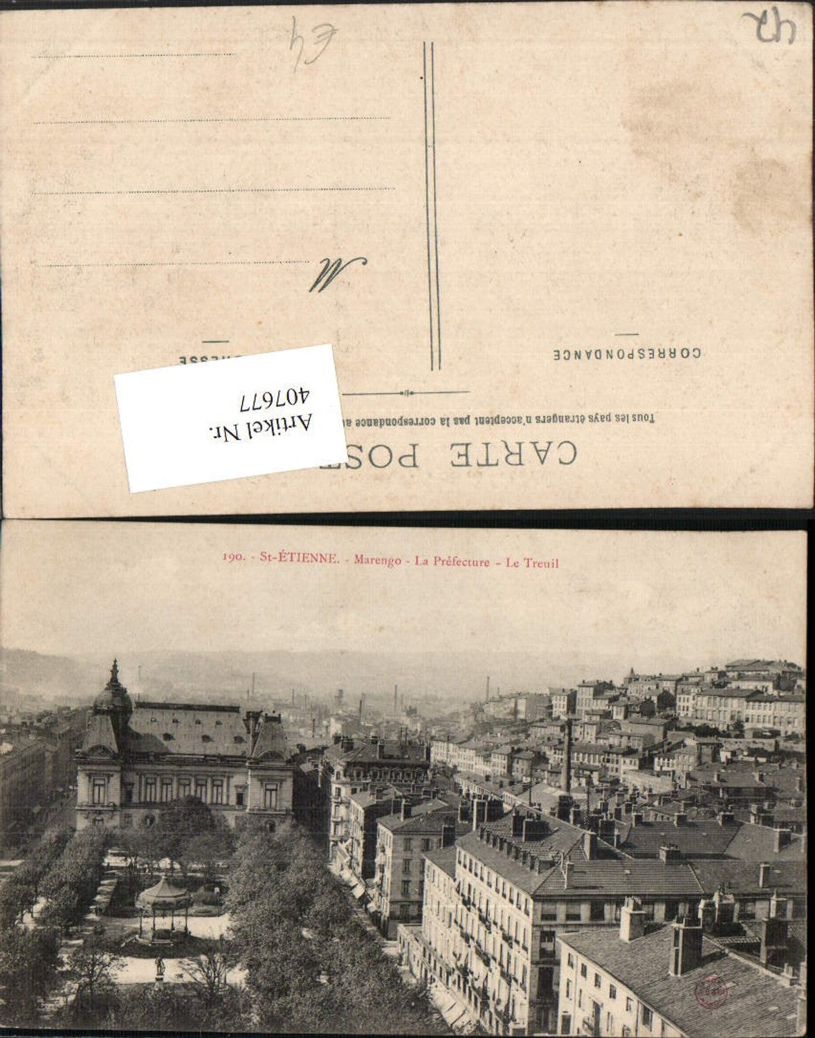 407677,Rhone-Alpes Loire St-Etienne Marengo Prefecture Le Treuil Teilansicht