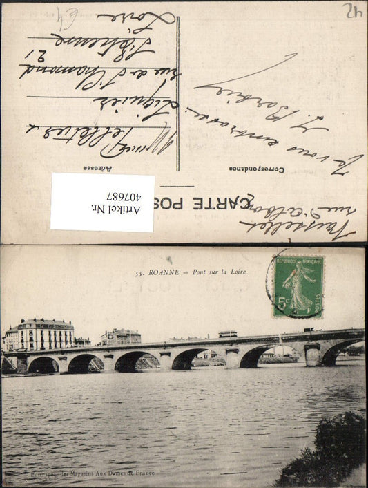 407687,Rhone-Alpes Loire Roanne Pont sur la Loire Brücke