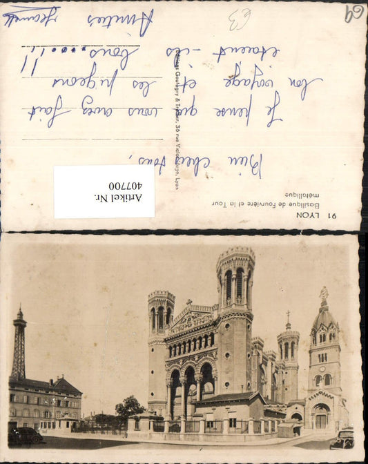 407700,Rhone-Alpes Rhone Lyon Basilique de Fourviere Kirche