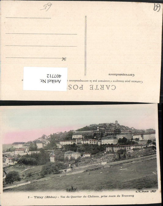407712,Rhone-Alpes Rhone Thizy Vue du Quartier du Chateau Teilansicht