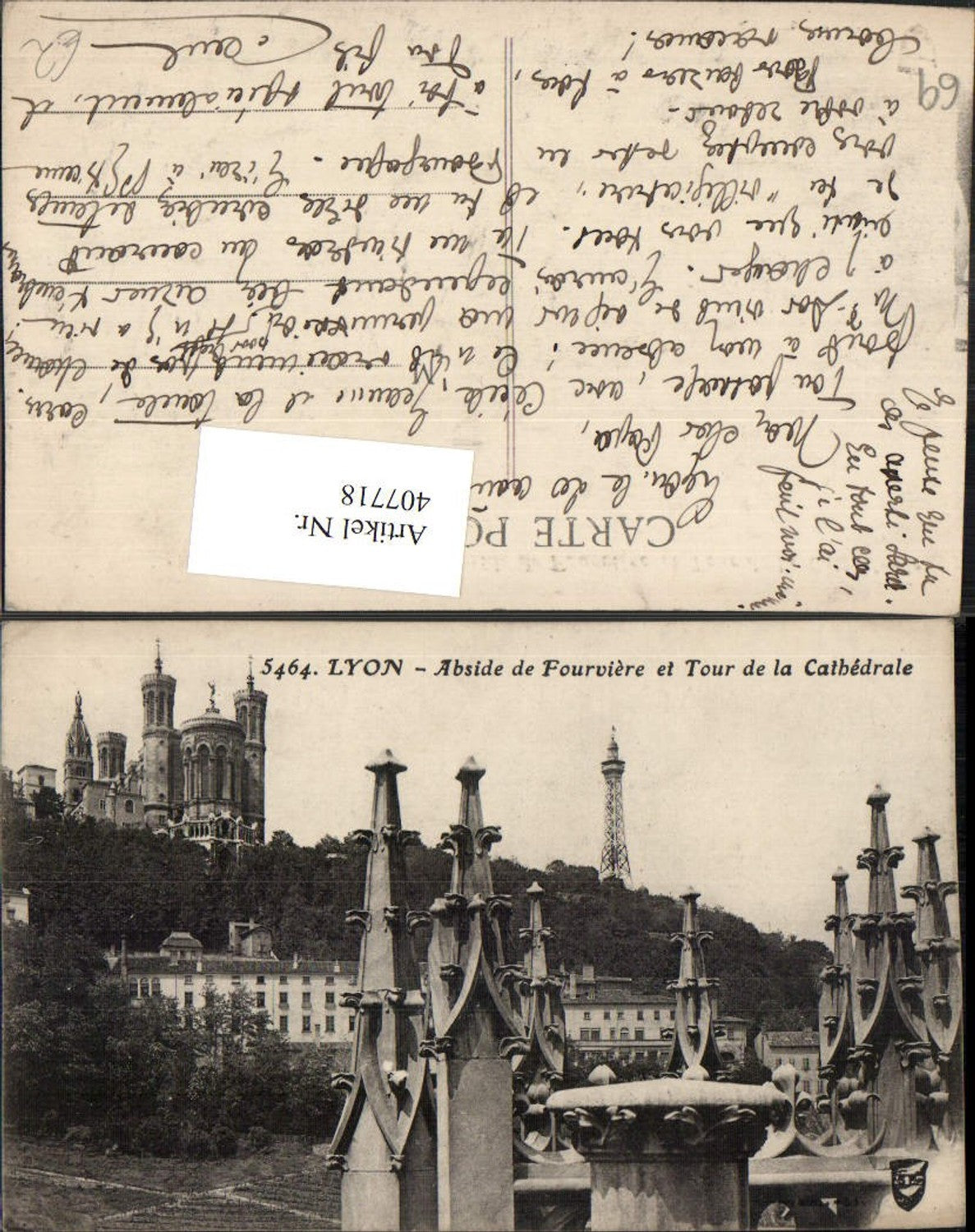 407718,Rhone-Alpes Rhone Lyon Fourviere et Tour de la Cathedrale Kirche