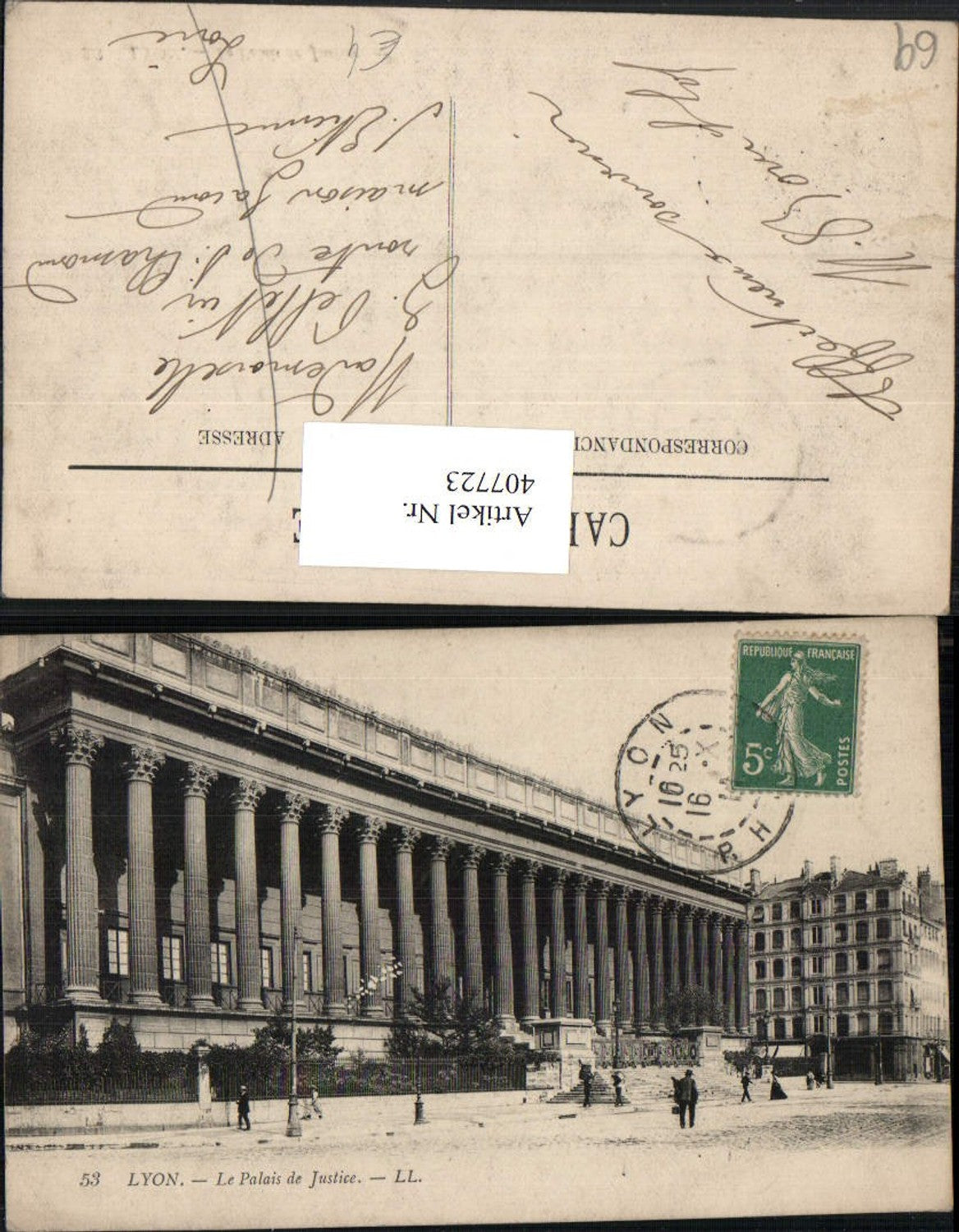 407723,Rhone-Alpes Rhone Lyon Palais de Justice Justizpalast