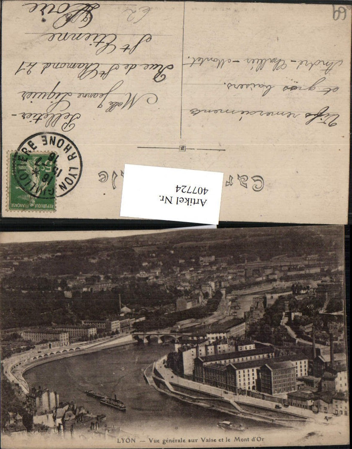 407724,Rhone-Alpes Rhone Lyon Vue generale sur Vaise Teilansicht