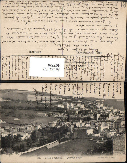 407728,Rhone-Alpes Rhone Thizy Quartier Bazin Teilansicht