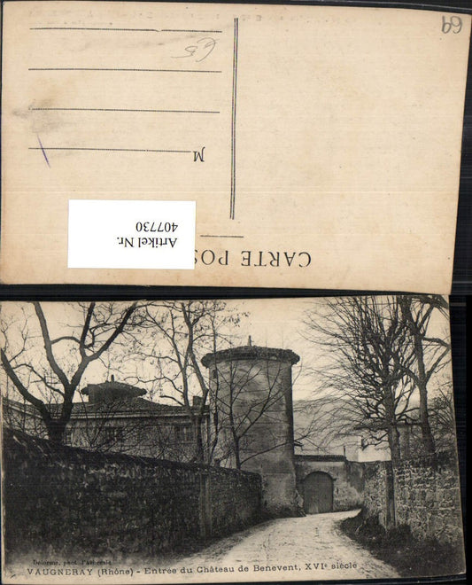 407730,Rhone-Alpes Rhone Vaugneray Entree du Chateau de Benevent Schloss