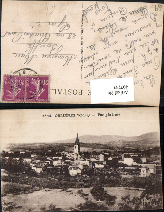 407733,Rhone-Alpes Rhone Orlienas Vue generale Totale