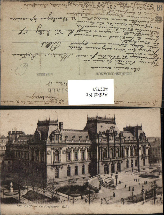 407737,Rhone-Alpes Rhone Lyon La Prefecture Gebäude
