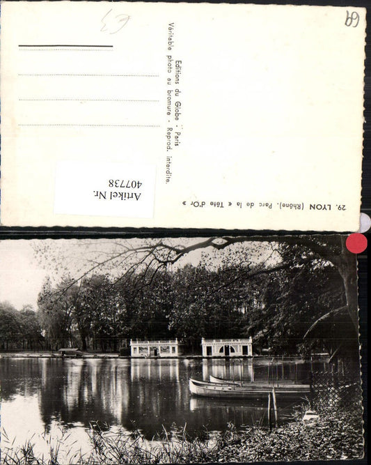407738,Rhone-Alpes Rhone Lyon Parc de la Tete d'Or Park Teich Boote