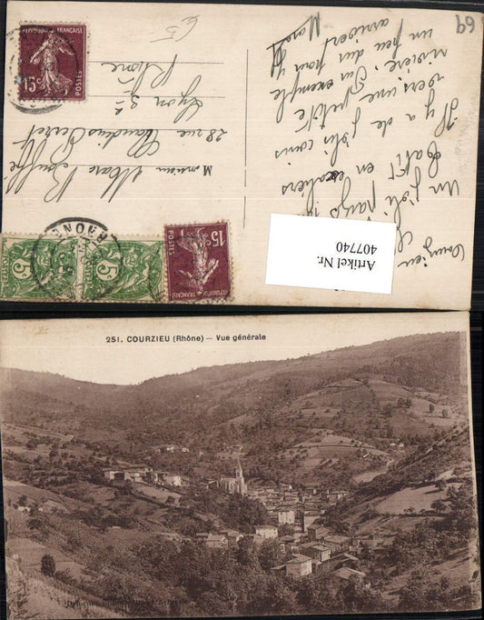 407740,Rhone-Alpes Rhone Courzieu Vue generale Totale