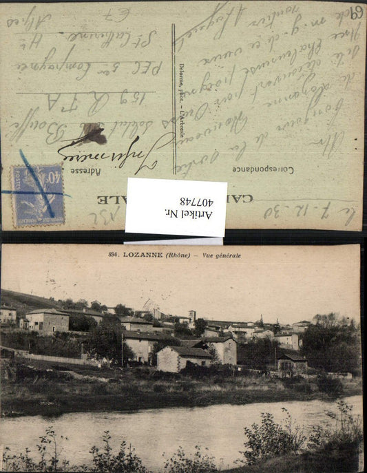 407748,Rhone-Alpes Rhone Lozanne Vue generale Teilansicht