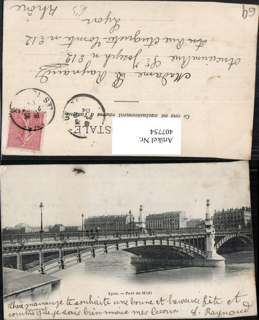 407754,Rhone-Alpes Rhone Lyon Pont du Midi Brücke