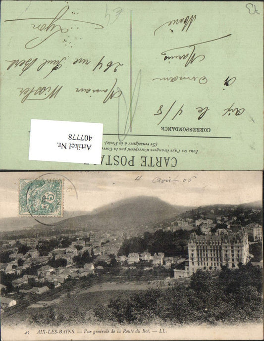 407778,Rhone-Alpes Savoie Aix-les-Bains Vue generale Totale