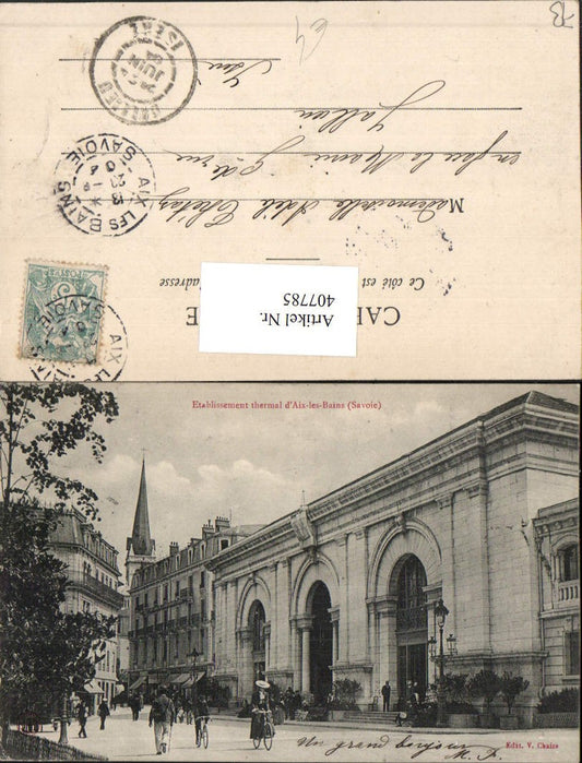 407785,Rhone-Alpes Savoie Aix-les-Bains Etablissement Thermal