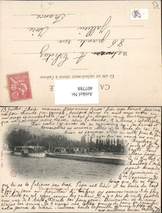 407788,Rhone-Alpes Savoie Aix-les-Bains Le grand Port Hafen Boote