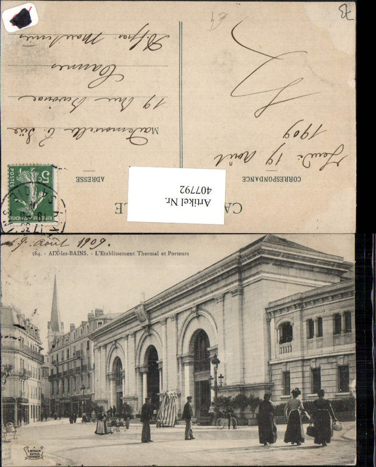 407792,Rhone-Alpes Savoie Aix-les-Bains Etablissement Thermal et Porteurs