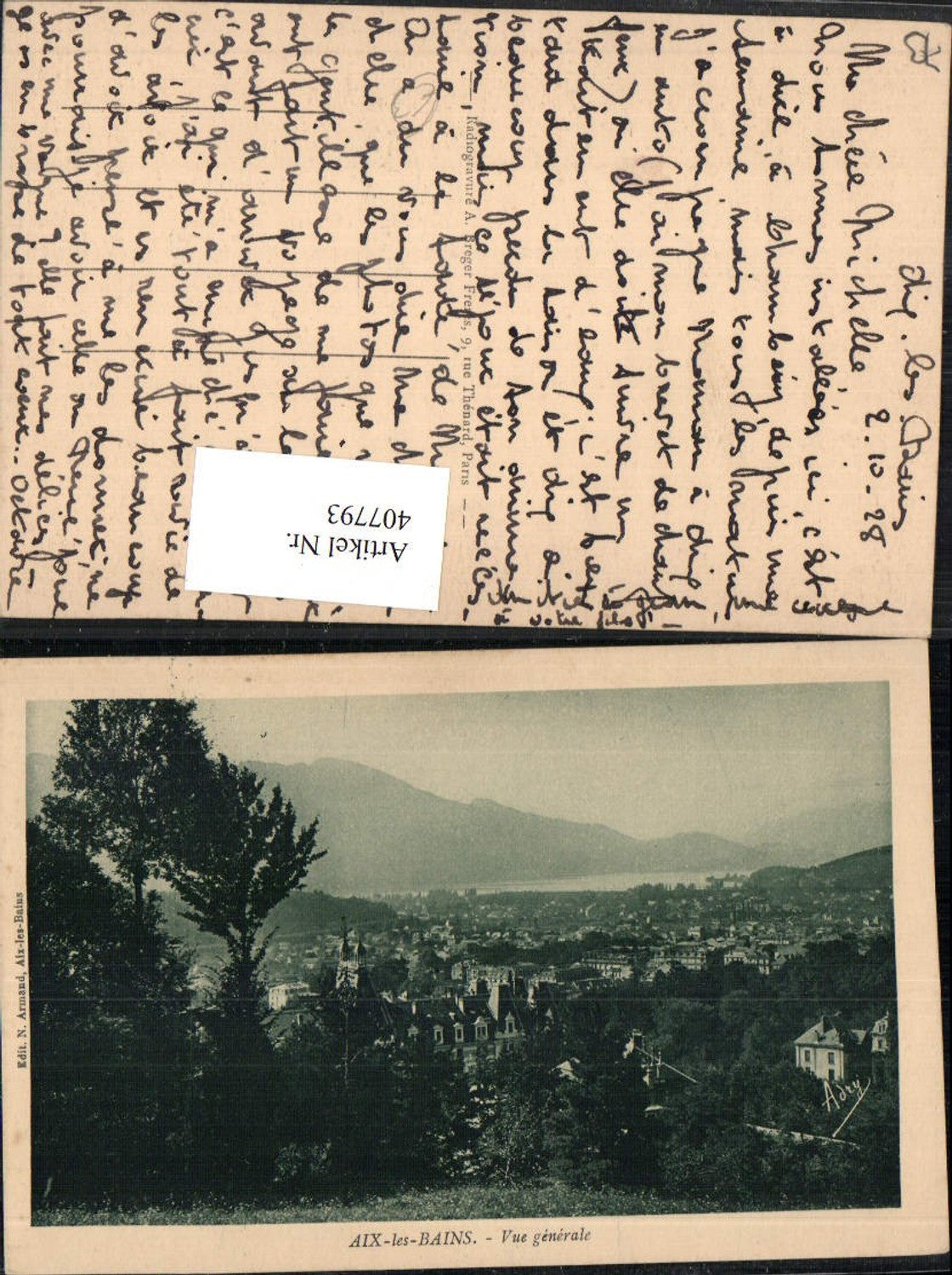 407793,Rhone-Alpes Savoie Aix-les-Bains Vue generale Totale