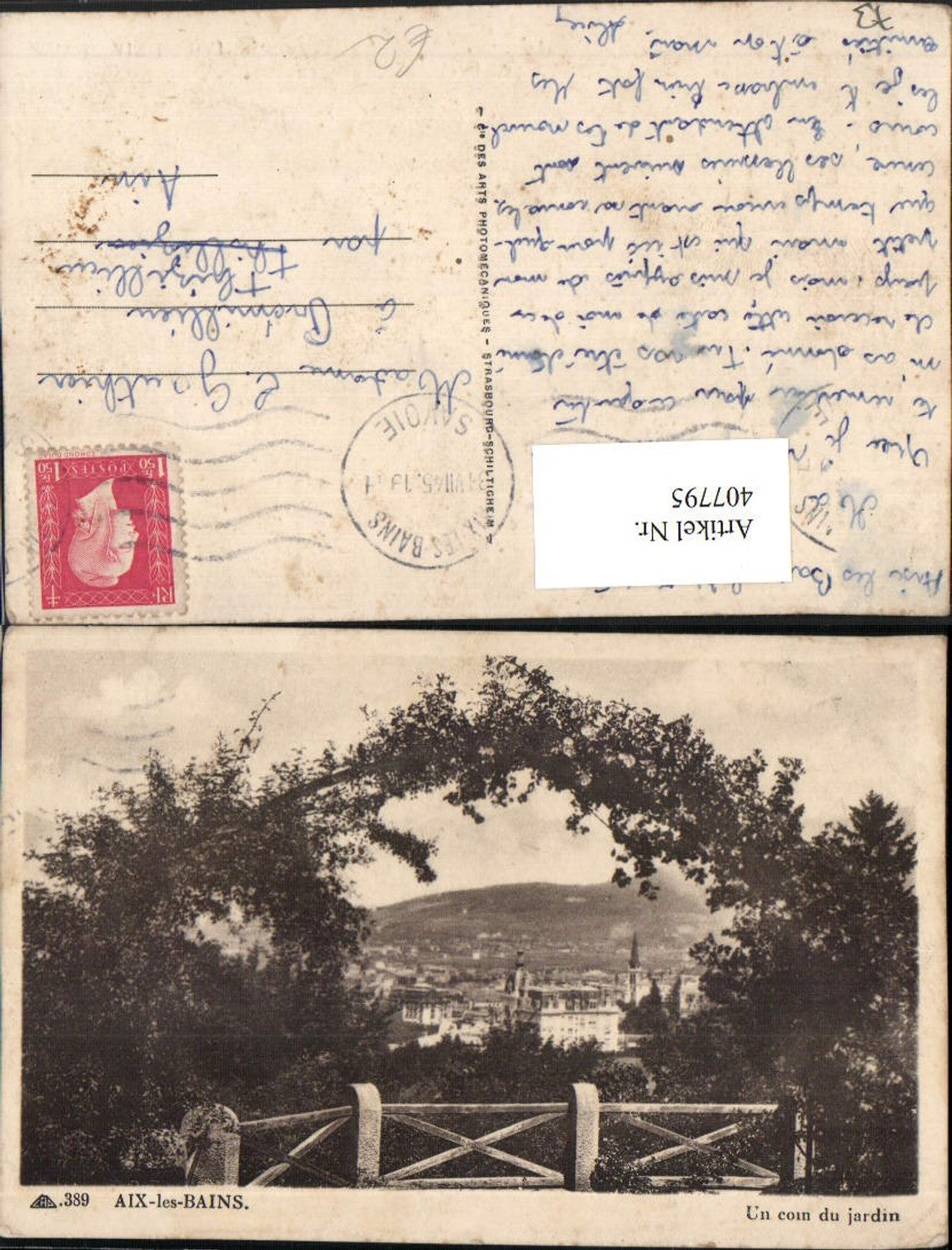 407795,Rhone-Alpes Savoie Aix-les-Bains Un coin du jardin Teilansicht