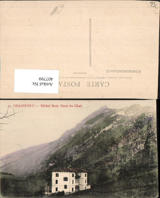 407799,Rhone-Alpes Savoie Chambery Hotel Bret Dent du Chat Bergkulisse