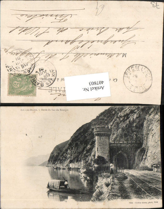 407803,Rhone-Alpes Savoie Aix-les-Bains Bords du Lac du Bourget See Tunnel