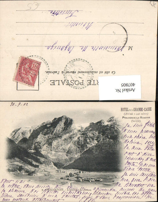 407805,Rhone-Alpes Savoie Pralognan L'arrivee Le plateau Bergkulisse