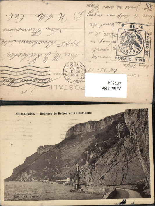 407814,Rhone-Alpes Savoie Aix-les-Bains Rochers de Brison et la Chambotte