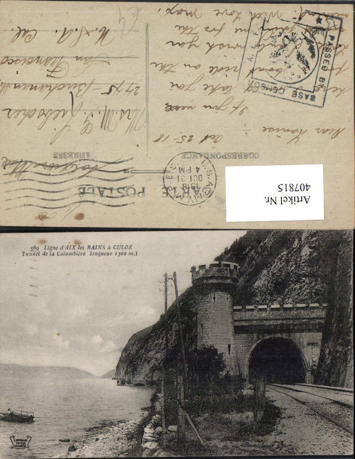 407815,Rhone-Alpes Savoie Aix-les-Bains Tunnel de la Colombiere