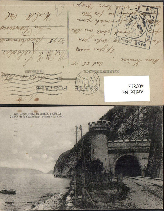 407815,Rhone-Alpes Savoie Aix-les-Bains Tunnel de la Colombiere