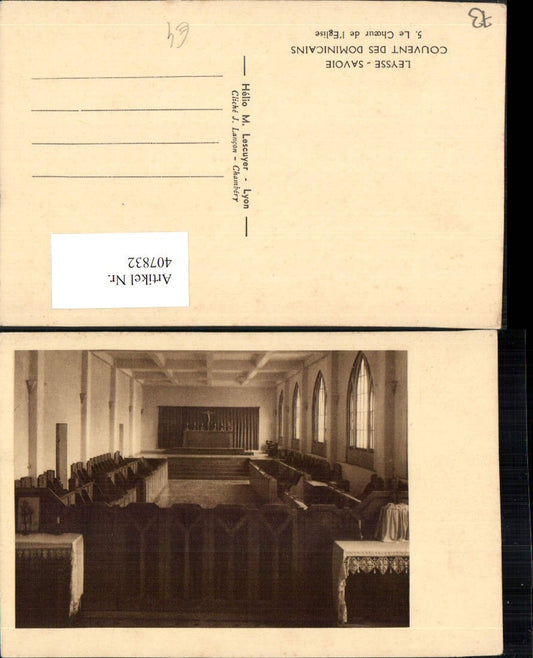 407832,Rhone-Alpes Savoie Leysse Couvent des Dominicains Choeur de l'Eglise Chor