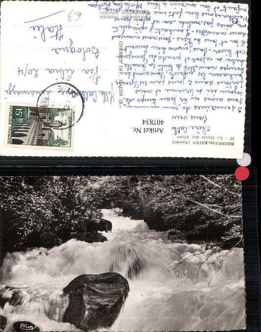 407834,Rhone-Alpes Savoie Brides-les-Bains Le Doron des Allues Wasserfall