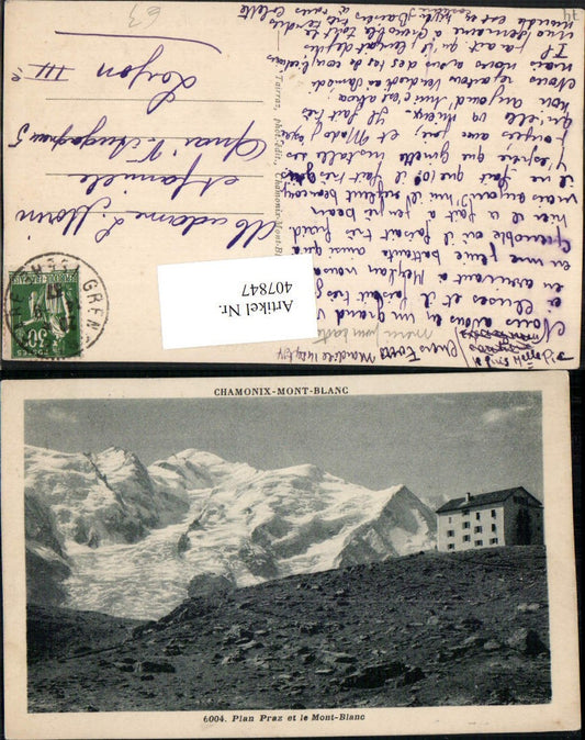 407847,Rhone-Alpes Haute-Savoie Chamonix-Mont-Blanc Plan Praz et le Mont-Blanc Bergkulisse