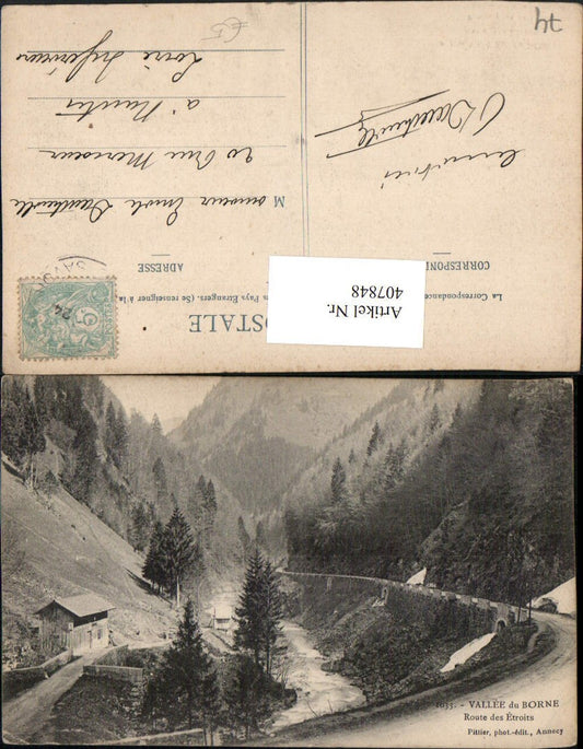 407848,Rhone-Alpes Haute-Savoie Vallee du Borne Route des Etroits Straße