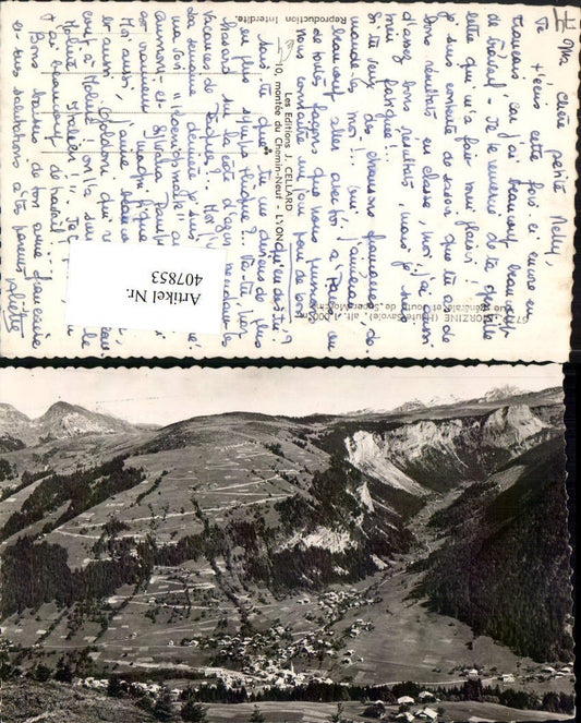 407853,Rhone-Alpes Haute-Savoie Morzine Vue generale Totale Bergkulisse