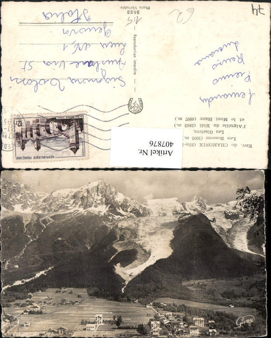 407876,Rhone-Alpes Haute-Savoie Chamonix Les Bossons Glaciers Bergkulisse