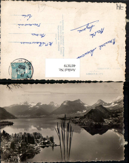407879,Rhone-Alpes Haute-Savoie Lac d'Annecy Talloires See Bergkulisse