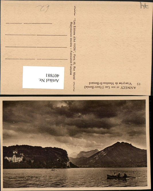 407881,Rhone-Alpes Haute-Savoie Annecy et son Lac Vue prise de Menthon-St-Bernard See