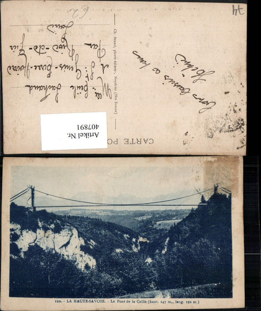 407891,Rhone-Alpes Haute-Savoie Le Pont de la Caille Brücke