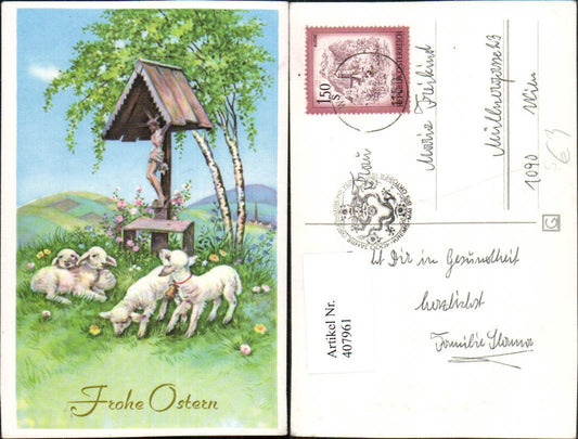 407961, Artist AK Easter Lambs Wayside Cross 4000 Years of East Asian Art Krems 1978