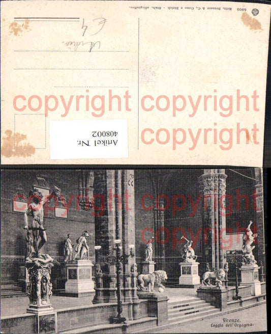 408002,Firenze Florenz Loggia dell Orgagno Archäologie